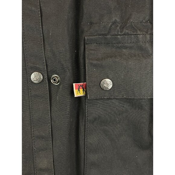 Kukadu 1032 Black Australian Drover Waxed Canvas Riders Coat Men’s XL [no cape] - Picture 2 of 14